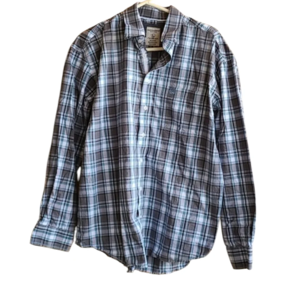 🔖3 For $10 🛍 Men's Casual Button Down Shirt - Blue Plaid - Picture 1 of 12